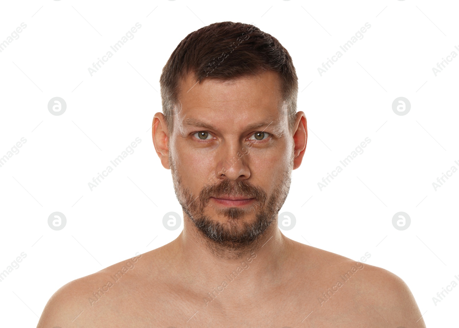 Portrait of handsome man on white background Photo of Portrait of handsome man on white background