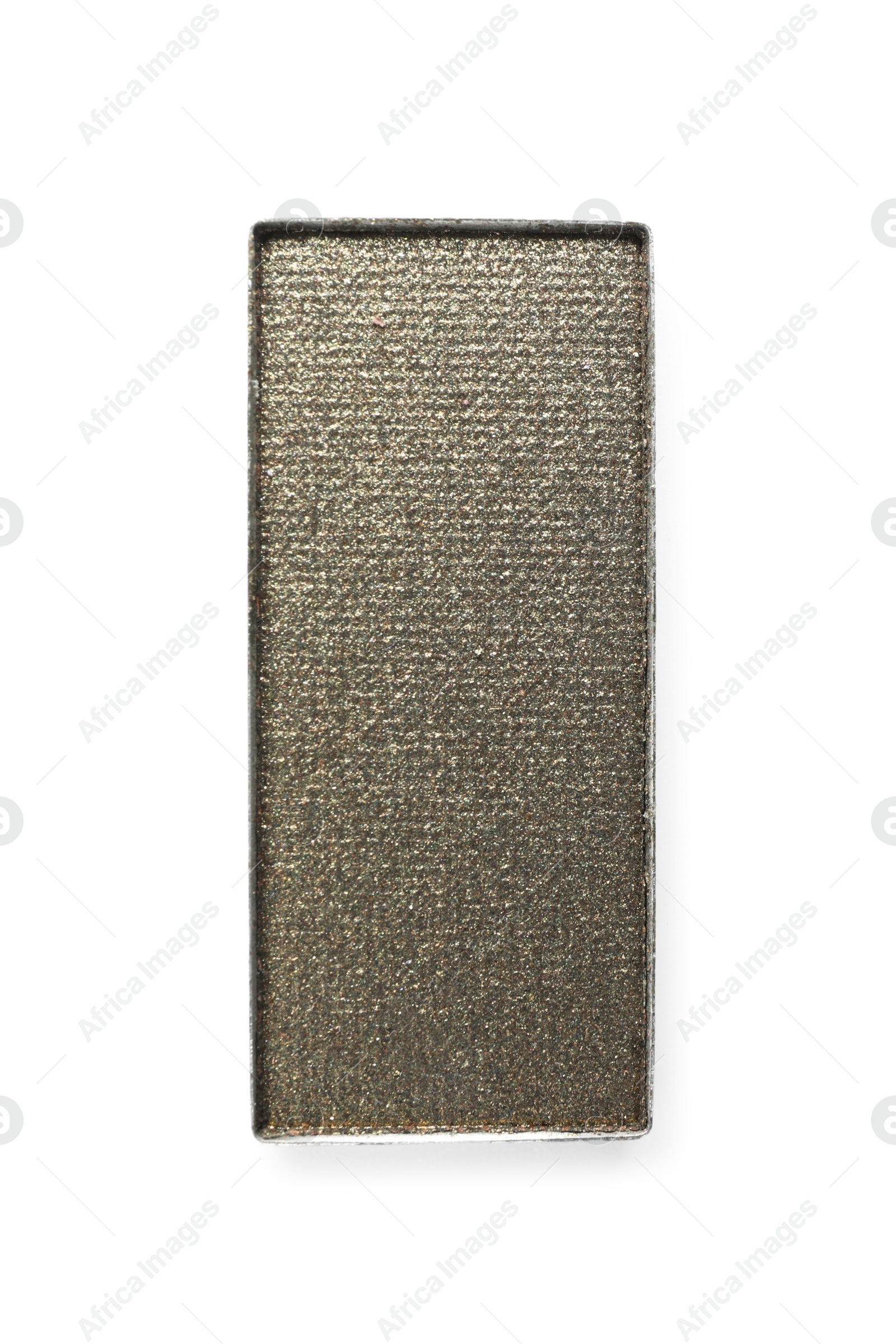 Beautiful eye shadow refill pan isolated on white, top view Photo of Beautiful eye shadow refill pan isolated on white, top view