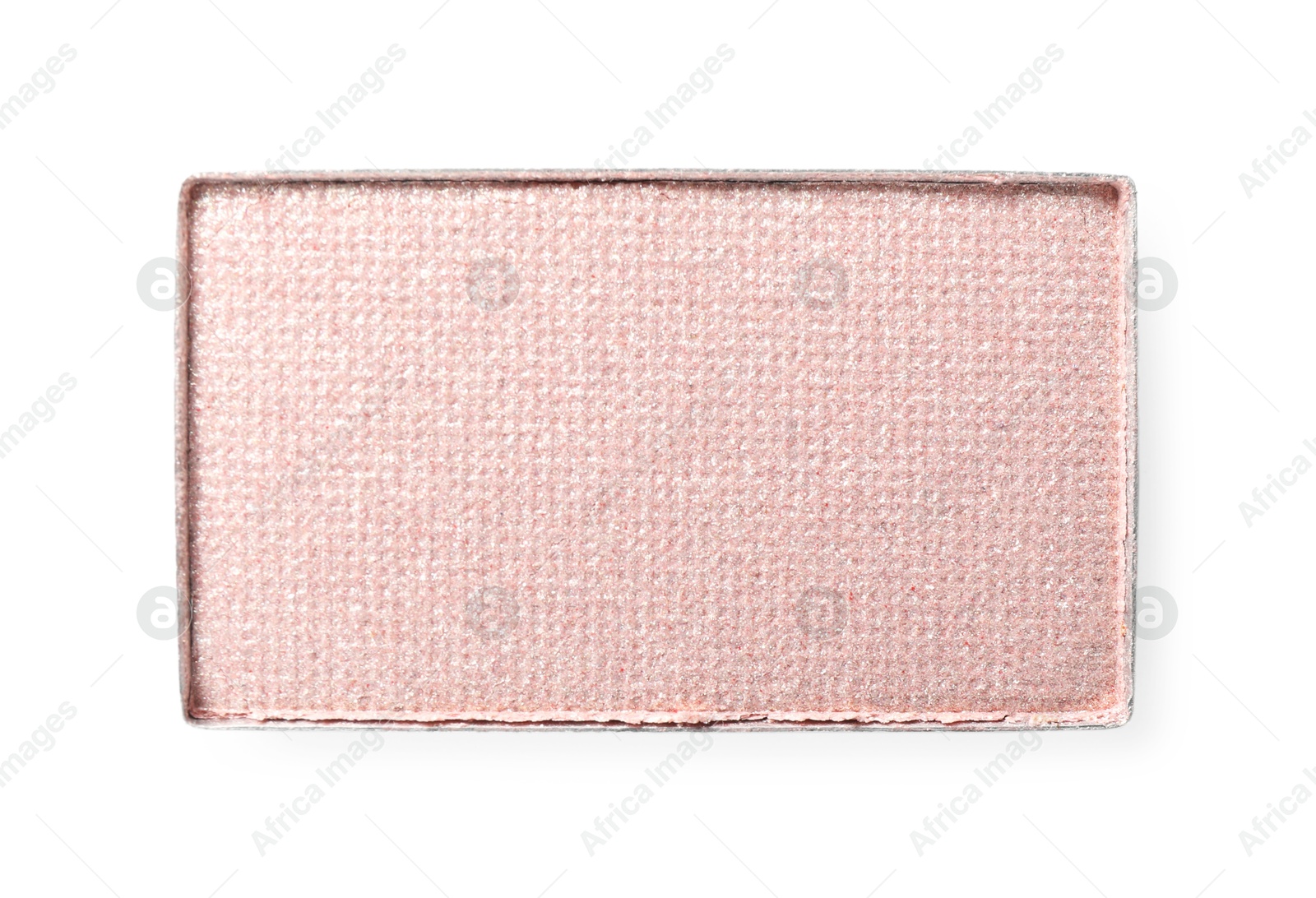 Beautiful eye shadow refill pan isolated on white, top view Photo of Beautiful eye shadow refill pan isolated on white, top view