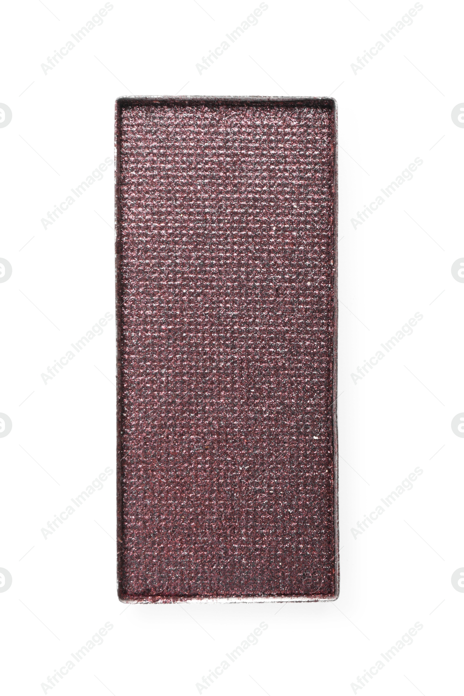 Beautiful eye shadow refill pan isolated on white, top view Photo of Beautiful eye shadow refill pan isolated on white, top view