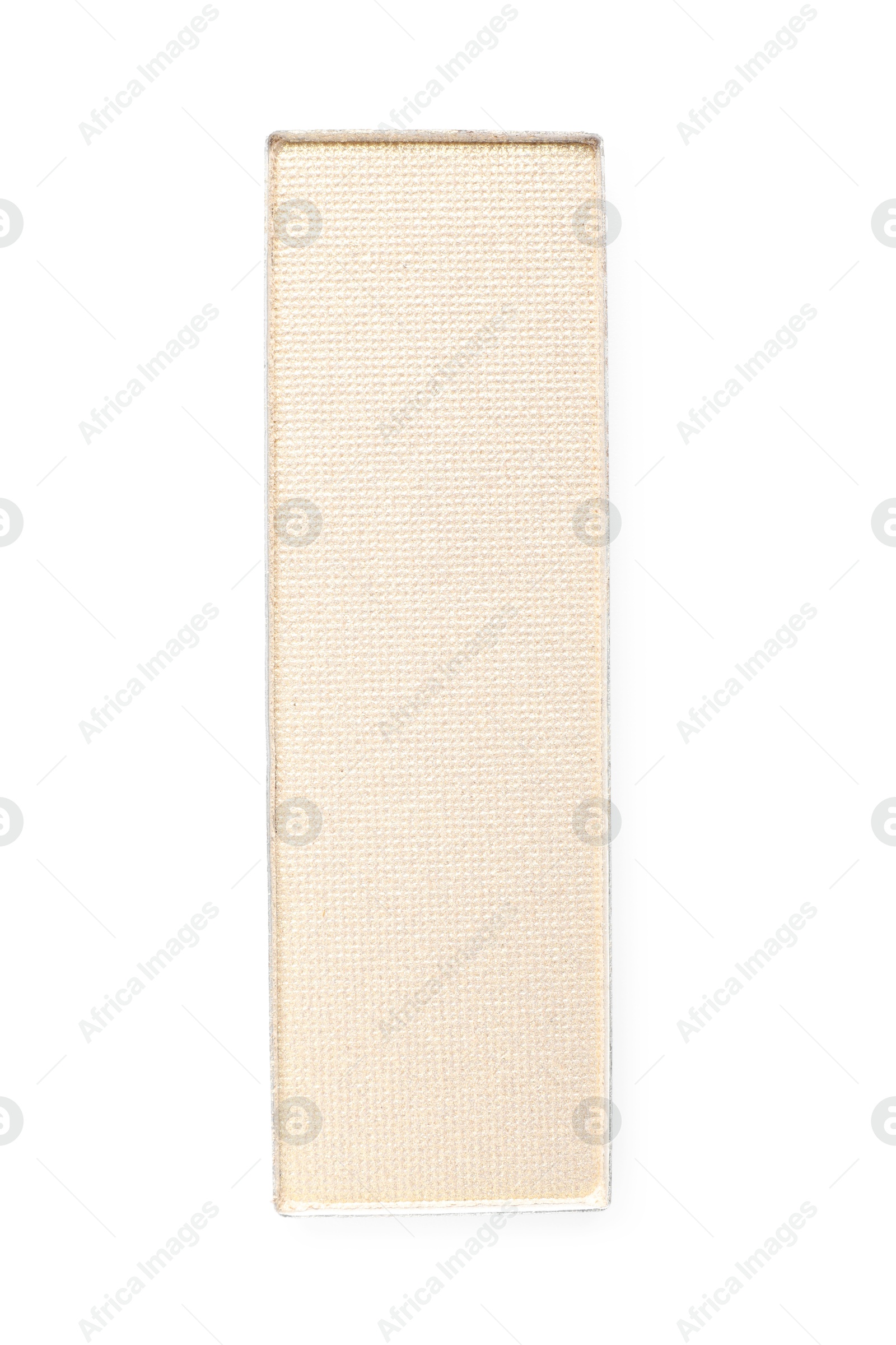 Beautiful eye shadow refill pan isolated on white, top view Photo of Beautiful eye shadow refill pan isolated on white, top view