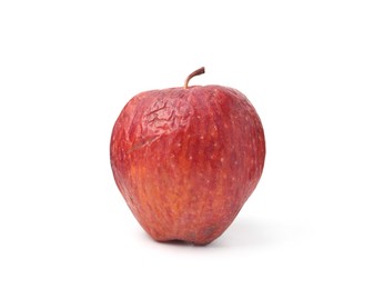 Photo of One whole rotten apple isolated on white