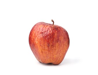 Photo of One whole rotten apple isolated on white