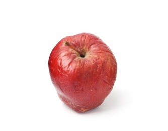Photo of One whole rotten apple isolated on white