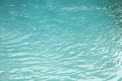 Photo of Clear water with ripples in outdoor swimming pool