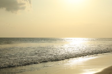 Photo of Picturesque view of beautiful sea at sunrise