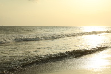 Photo of Picturesque view of beautiful sea at sunrise