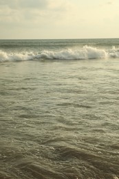 Photo of Beautiful sea and cloudy sky at tropical beach