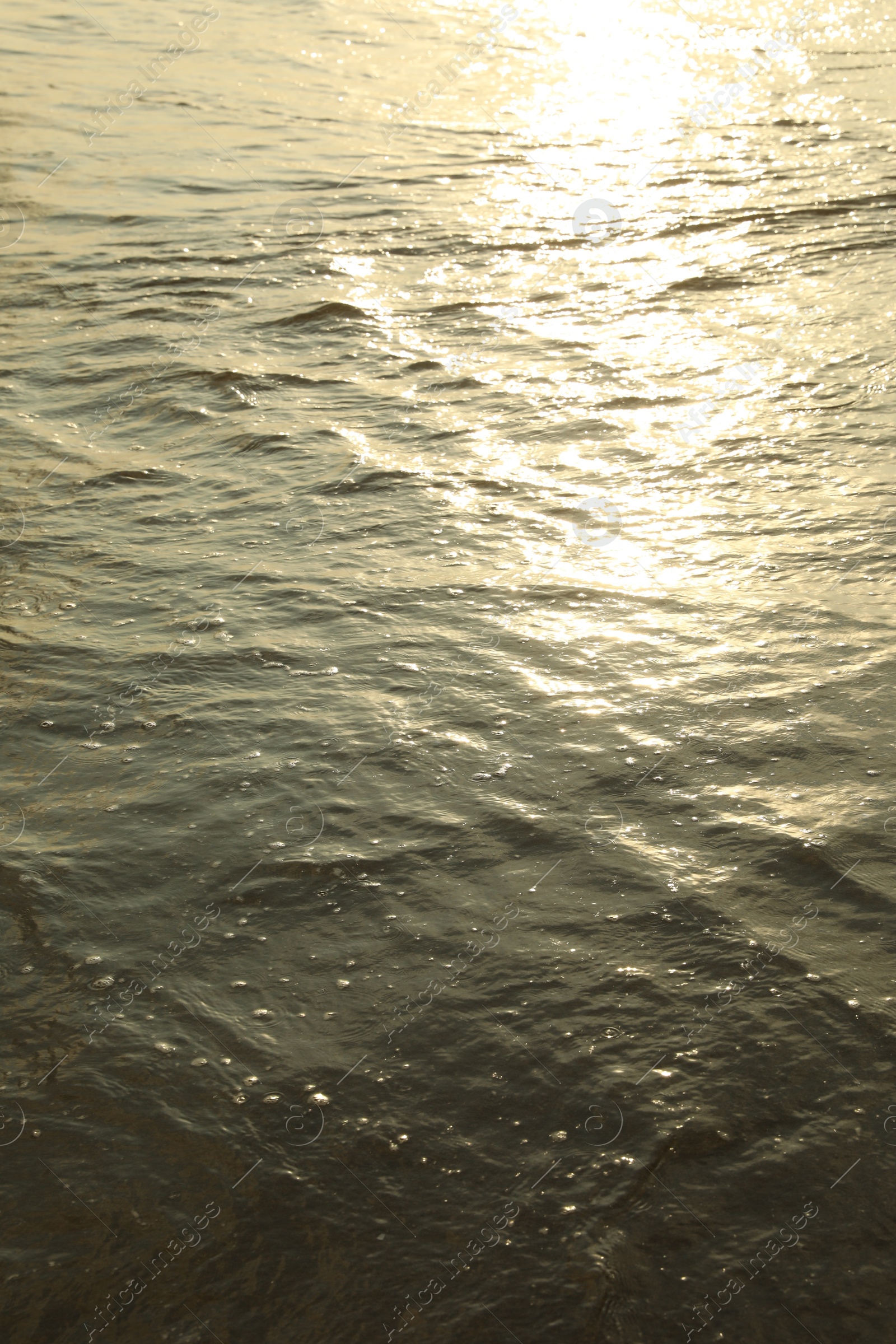 Beautiful sea with sun reflections at sunrise Photo of Beautiful sea with sun reflections at sunrise