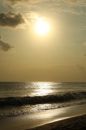 Photo of Picturesque view of beautiful sea at sunrise