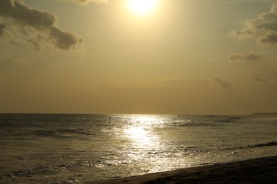 Photo of Picturesque view of beautiful sea at sunrise