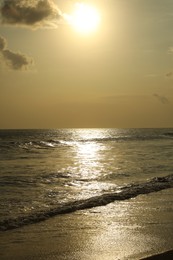 Photo of Picturesque view of beautiful sea at sunrise