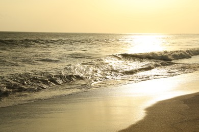 Photo of Picturesque view of beautiful sea at sunrise