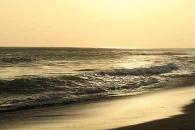 Photo of Picturesque view of beautiful sea at sunrise
