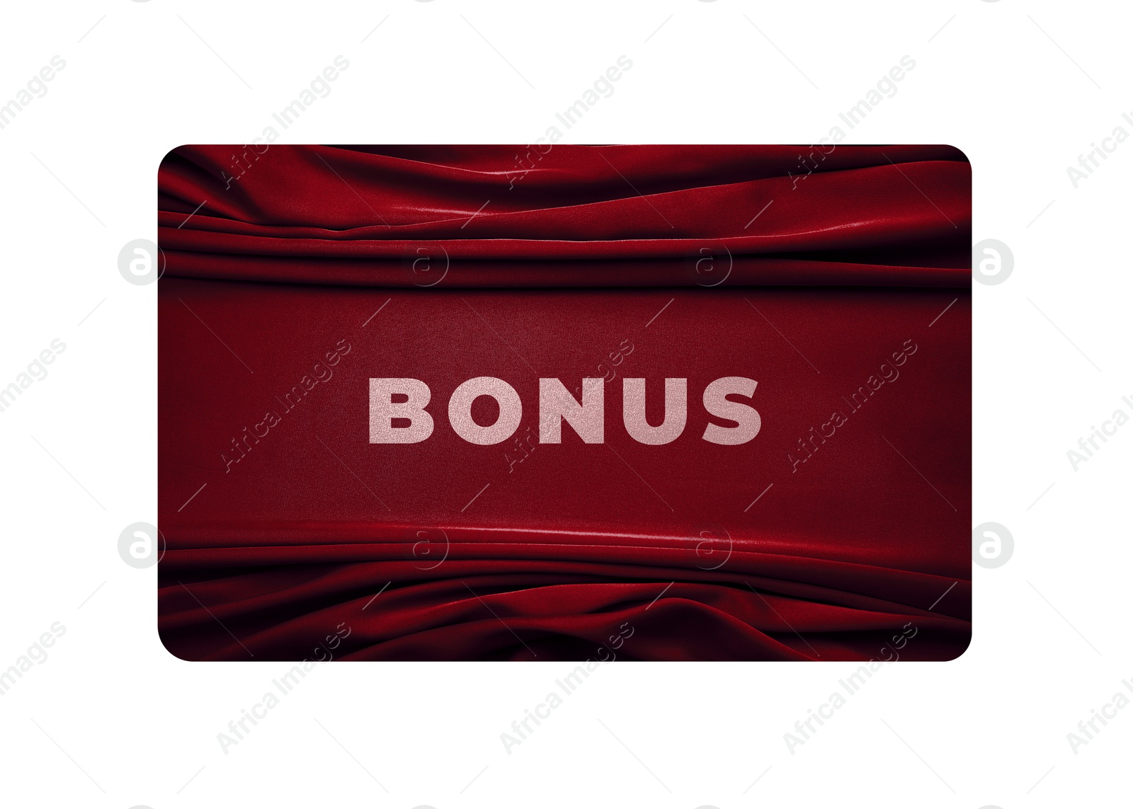 Bonus card with stylish design on white background Image of Bonus card with stylish design on white background