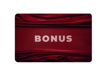 Image of Bonus card with stylish design on white background