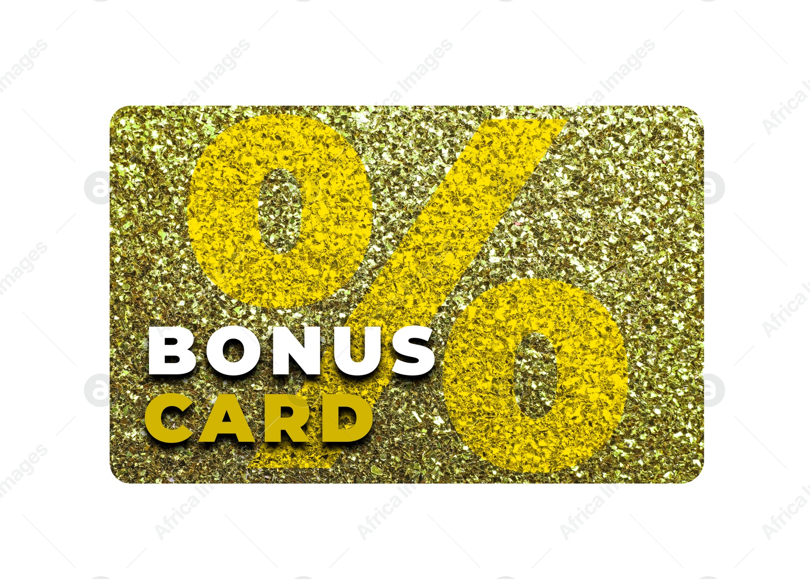 Bonus card with stylish design on white background Image of Bonus card with stylish design on white background