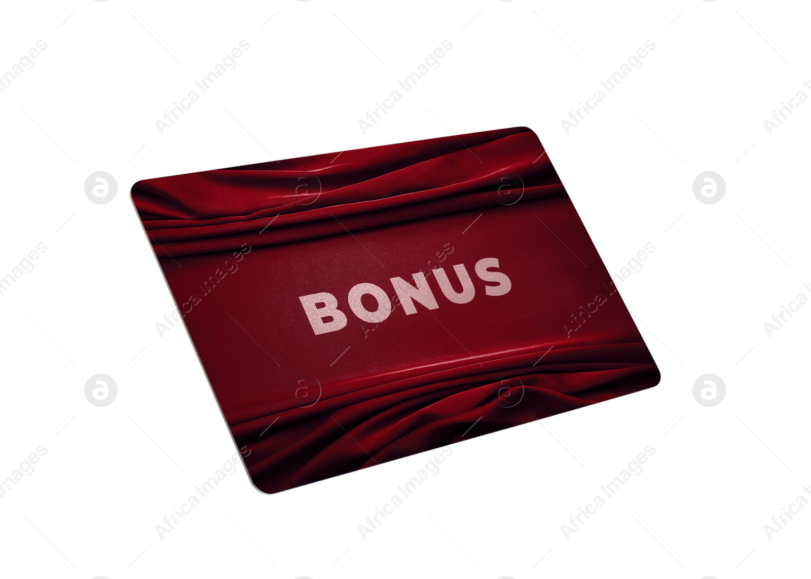 Bonus card with stylish design on white background Image of Bonus card with stylish design on white background