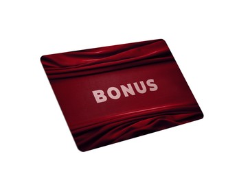 Image of Bonus card with stylish design on white background