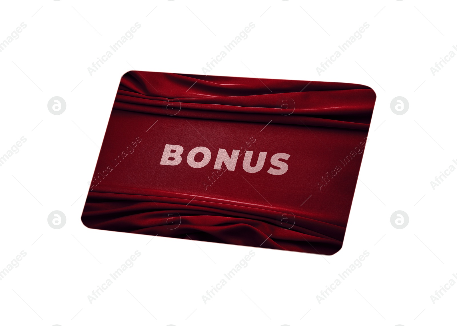 Bonus card with stylish design on white background Image of Bonus card with stylish design on white background