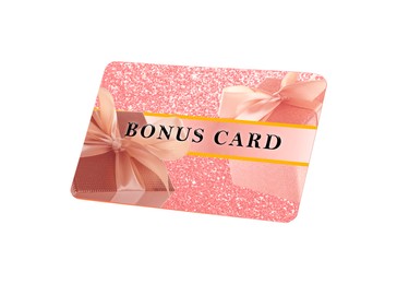 Image of Bonus card with stylish design on white background