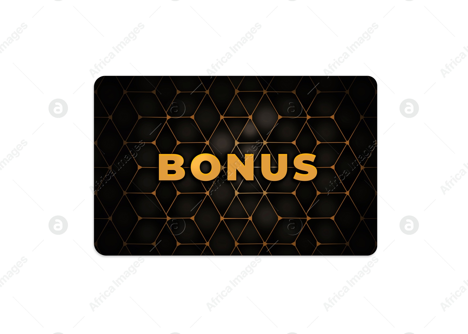 Bonus card with stylish design on white background Image of Bonus card with stylish design on white background