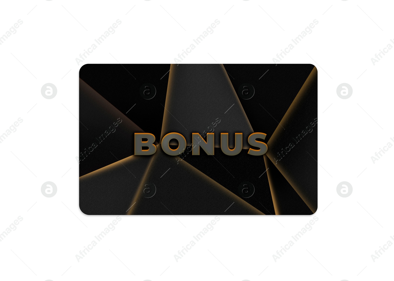 Bonus card with stylish design on white background Image of Bonus card with stylish design on white background