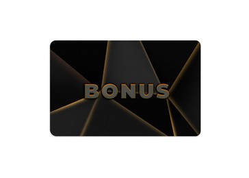 Image of Bonus card with stylish design on white background