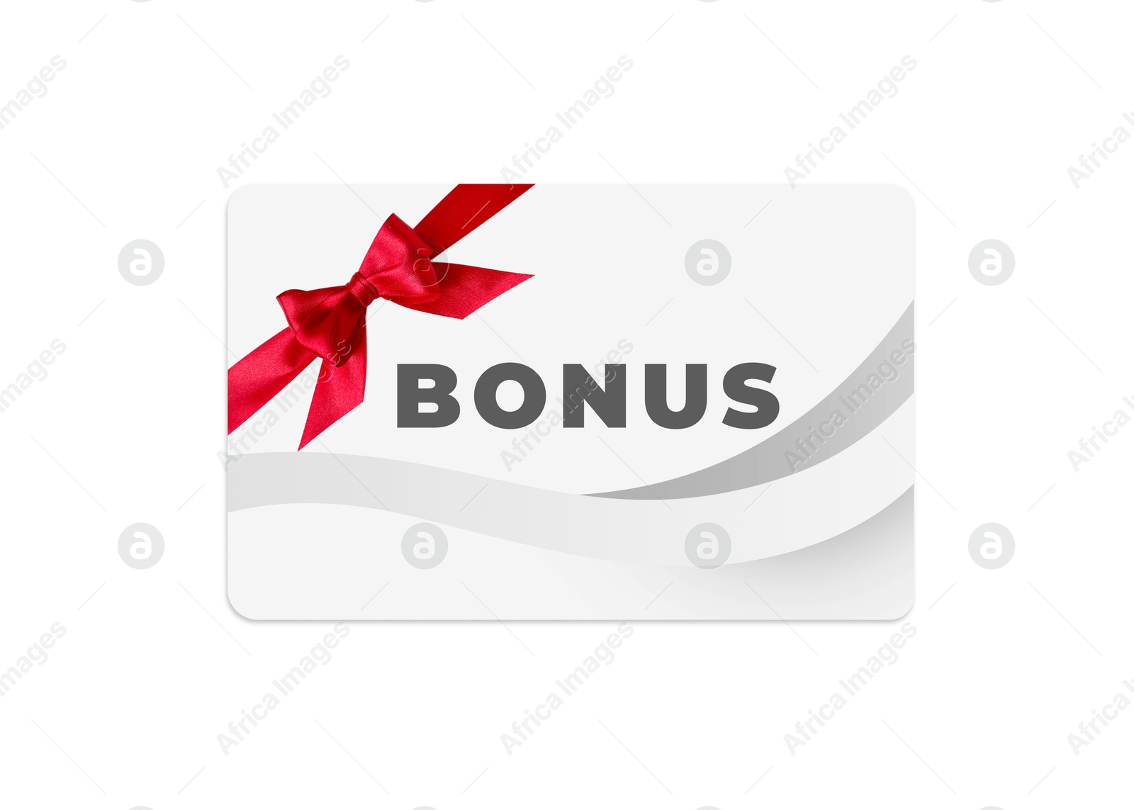 Bonus card with stylish design on white background Image of Bonus card with stylish design on white background
