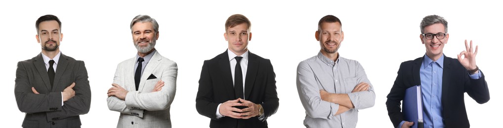 Image of Psychologists on white background. Group of specialists