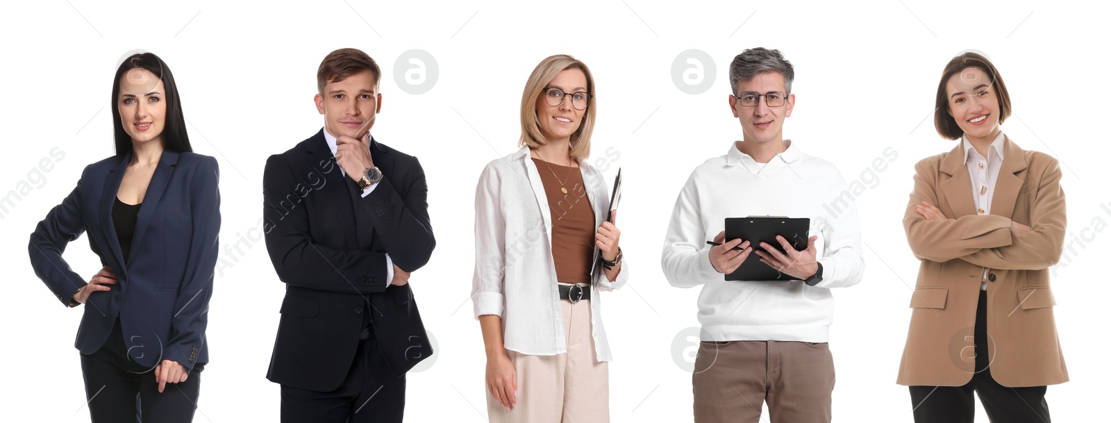 Psychologists on white background. Group of specialists Image of Psychologists on white background. Group of specialists