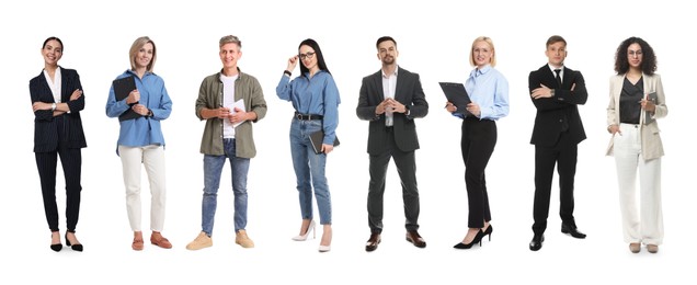Image of Psychologists on white background. Group of specialists