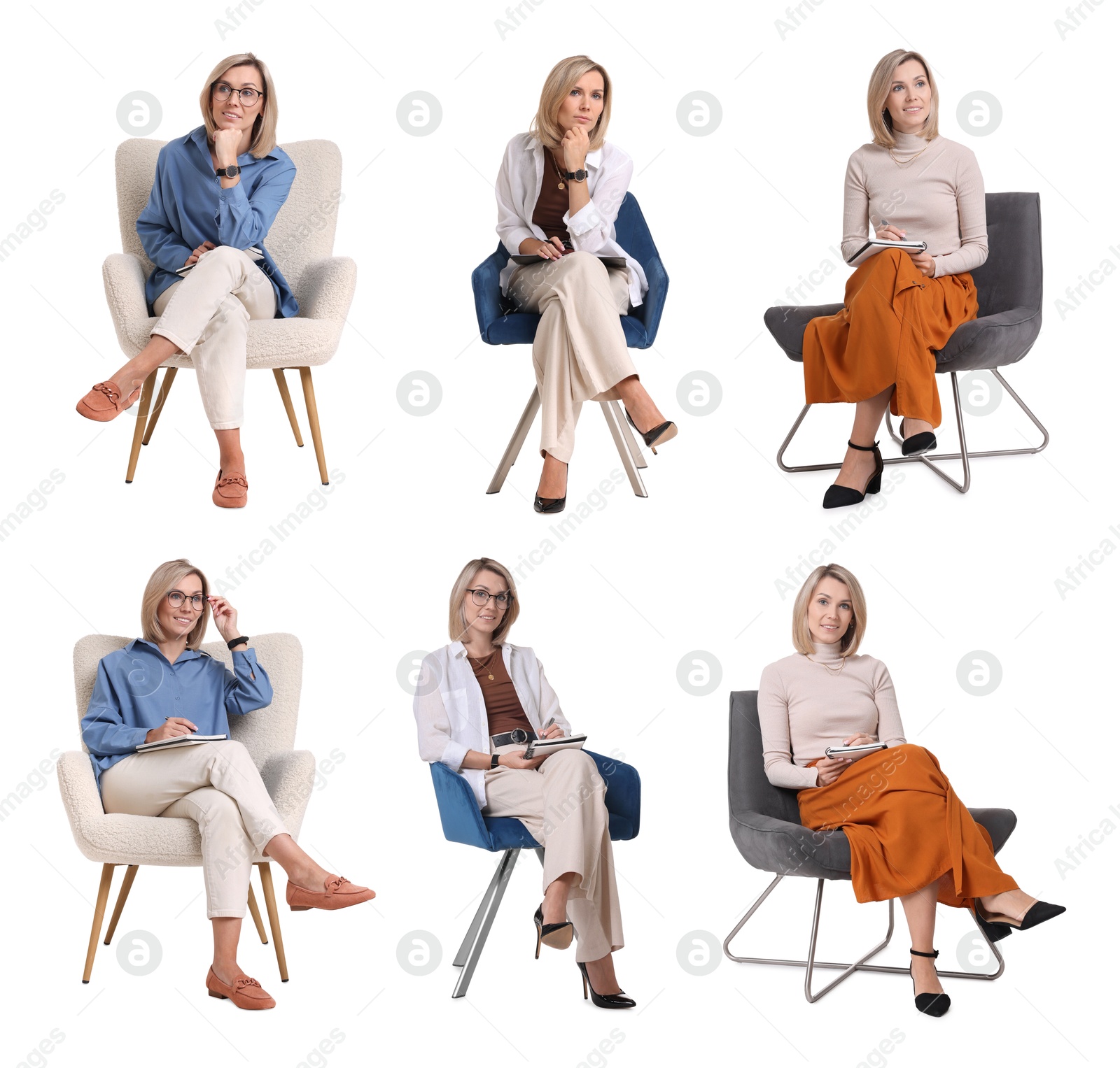 Psychologist on white background, collage. Mental health specialist Image of Psychologist on white background, collage. Mental health specialist