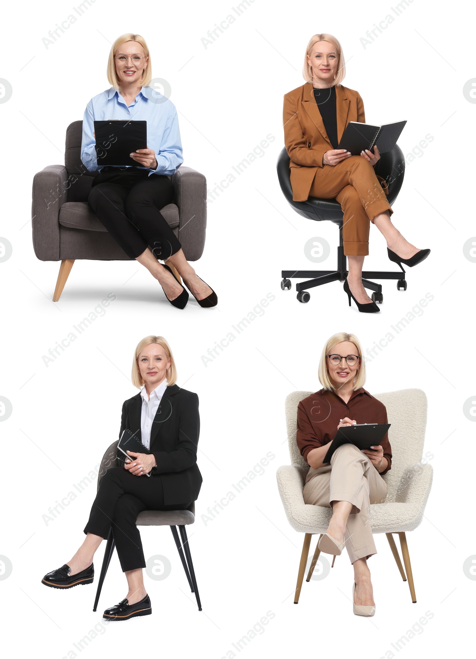 Psychologist on white background, collage. Mental health specialist Image of Psychologist on white background, collage. Mental health specialist