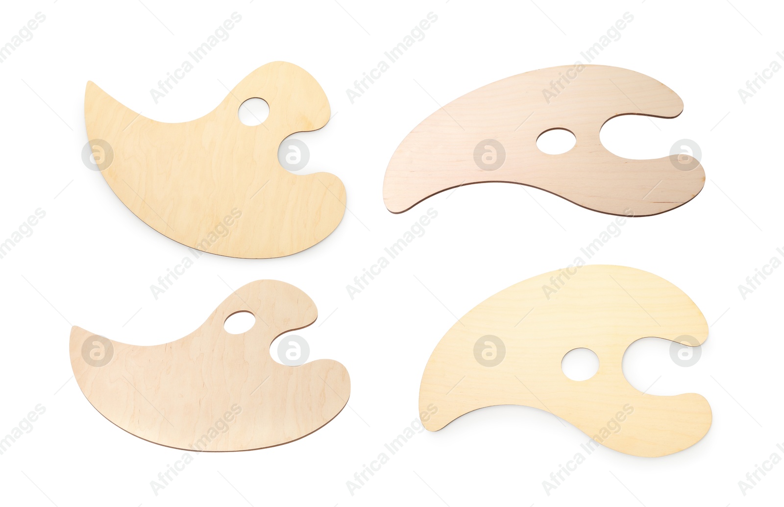 Empty wooden palette isolated on white, collage Image of Empty wooden palette isolated on white, collage
