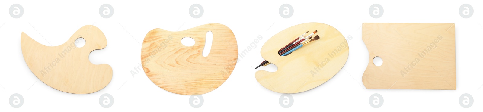 Empty wooden palettes isolated on white, set Image of Empty wooden palettes isolated on white, set
