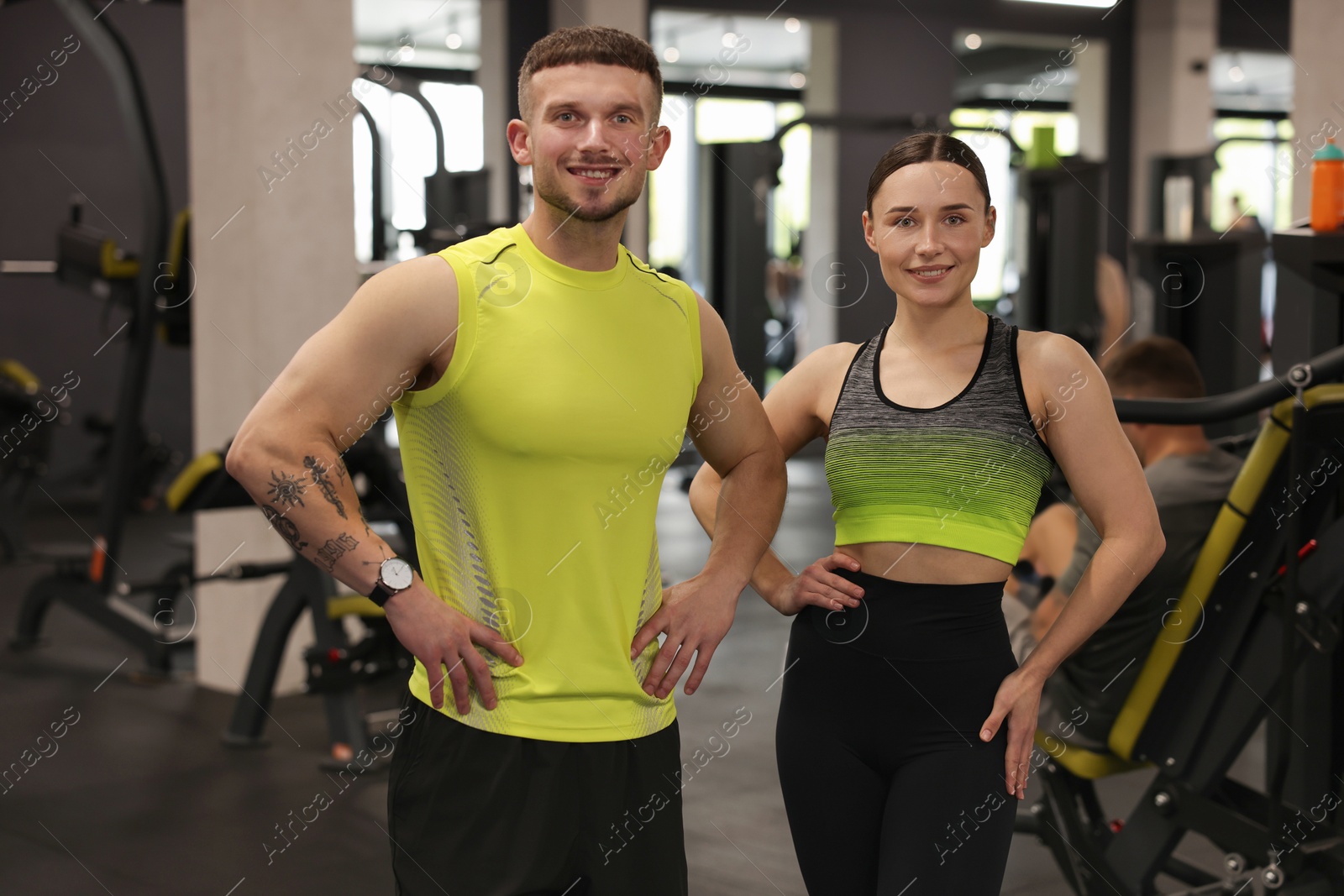 Portrait of professional personal trainers in gym Photo of Portrait of professional personal trainers in gym