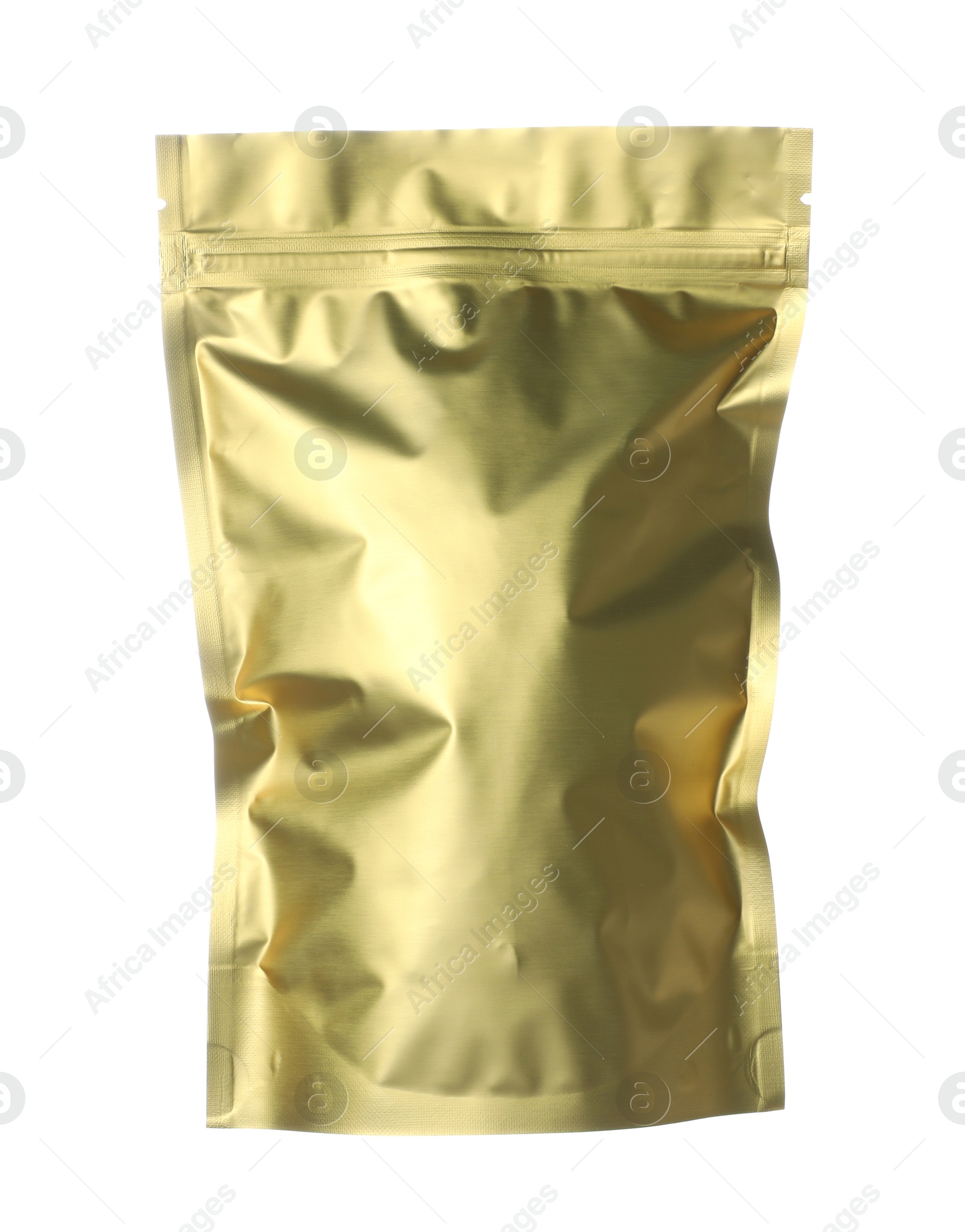 One zipper stand-up pouch isolated on white. Mockup for design Photo of One zipper stand-up pouch isolated on white. Mockup for design