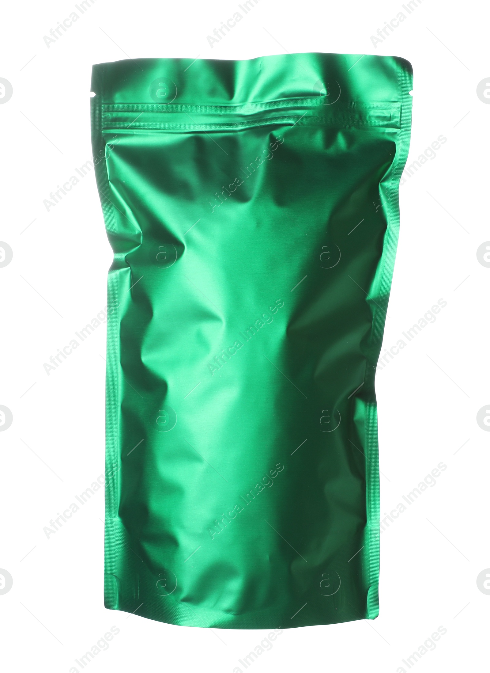 One zipper stand-up pouch isolated on white. Mockup for design Photo of One zipper stand-up pouch isolated on white. Mockup for design