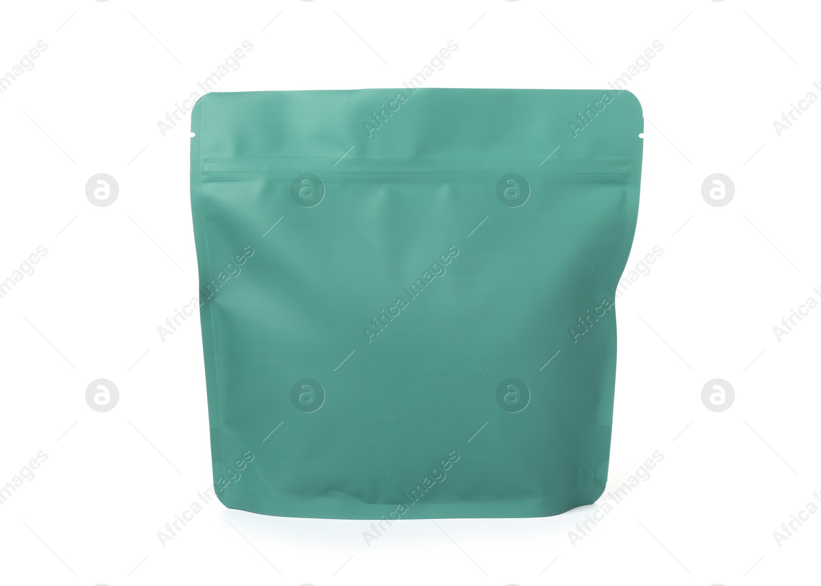One zipper stand-up pouch isolated on white. Mockup for design Photo of One zipper stand-up pouch isolated on white. Mockup for design