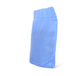 Photo of One zipper stand-up pouch isolated on white