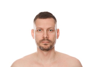 Photo of Portrait of handsome man on white background