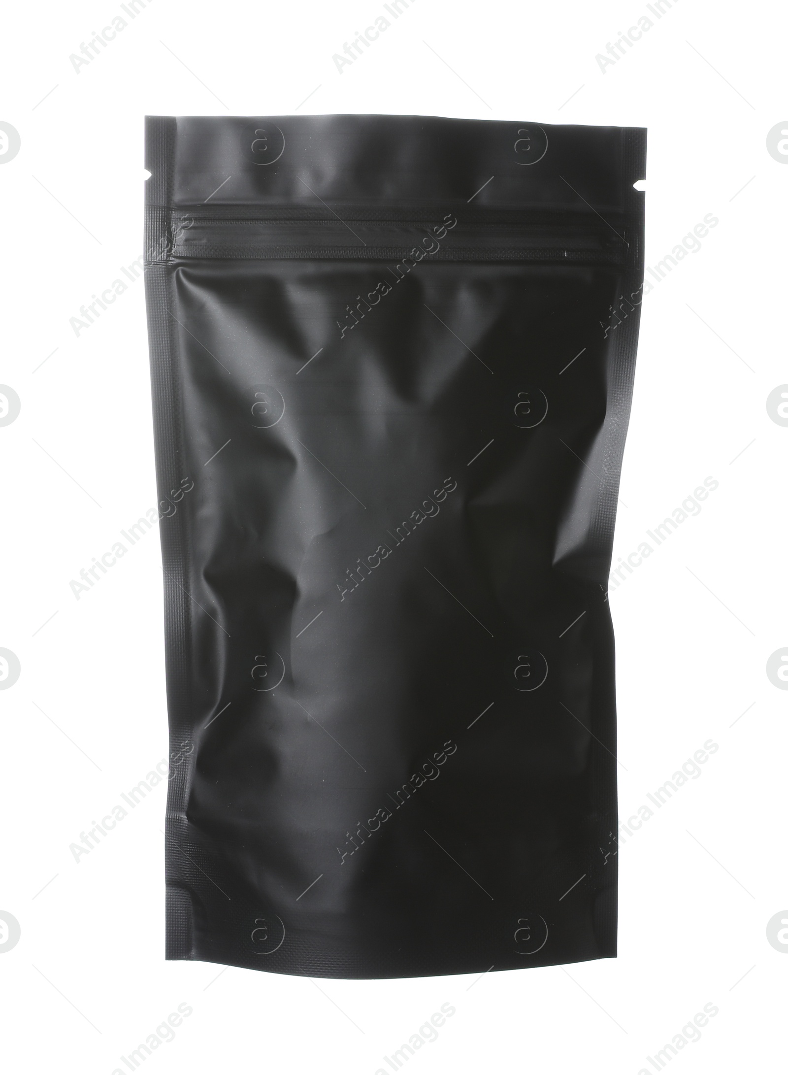 One zipper stand-up pouch isolated on white. Mockup for design Photo of One zipper stand-up pouch isolated on white. Mockup for design