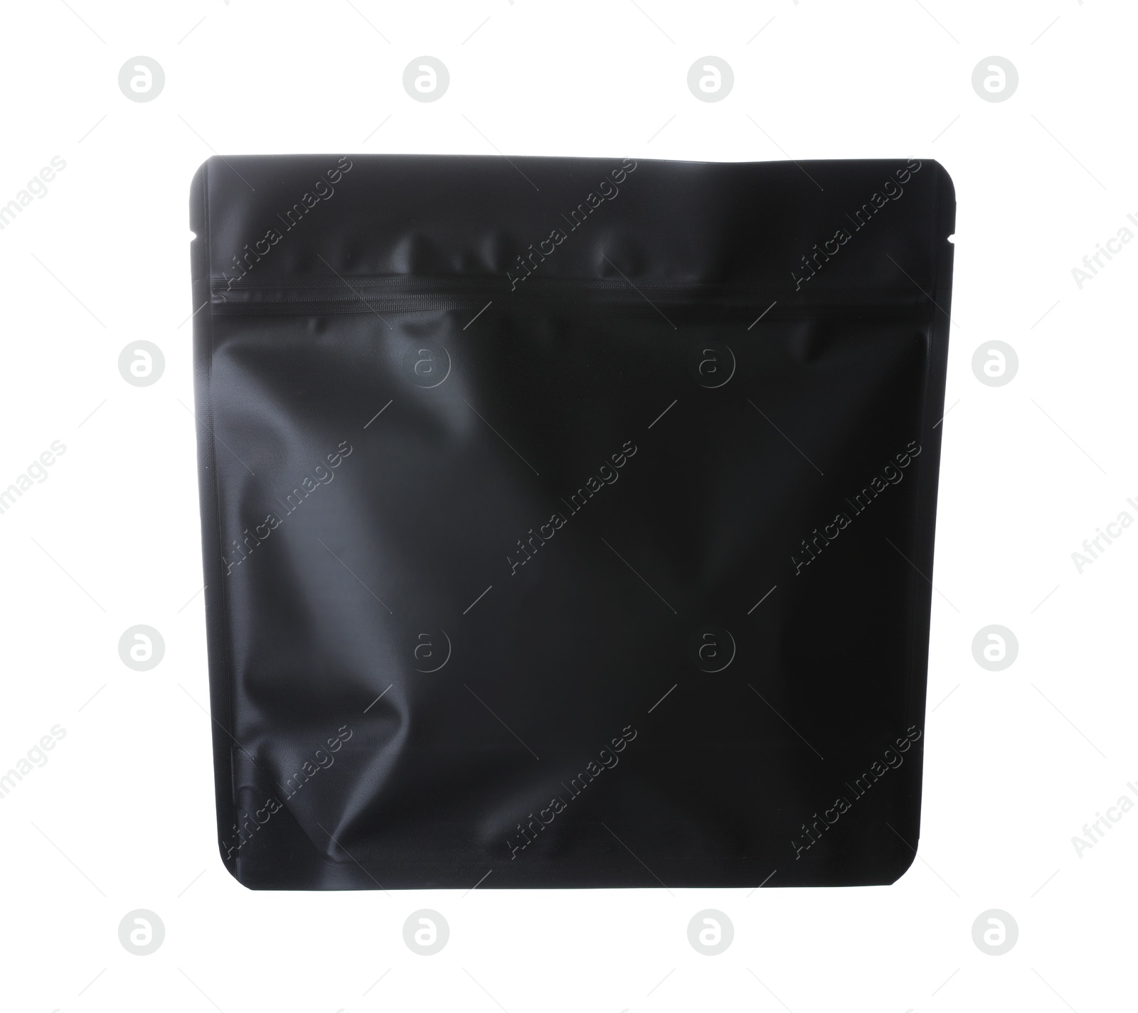 One zipper stand-up pouch isolated on white. Mockup for design Photo of One zipper stand-up pouch isolated on white. Mockup for design