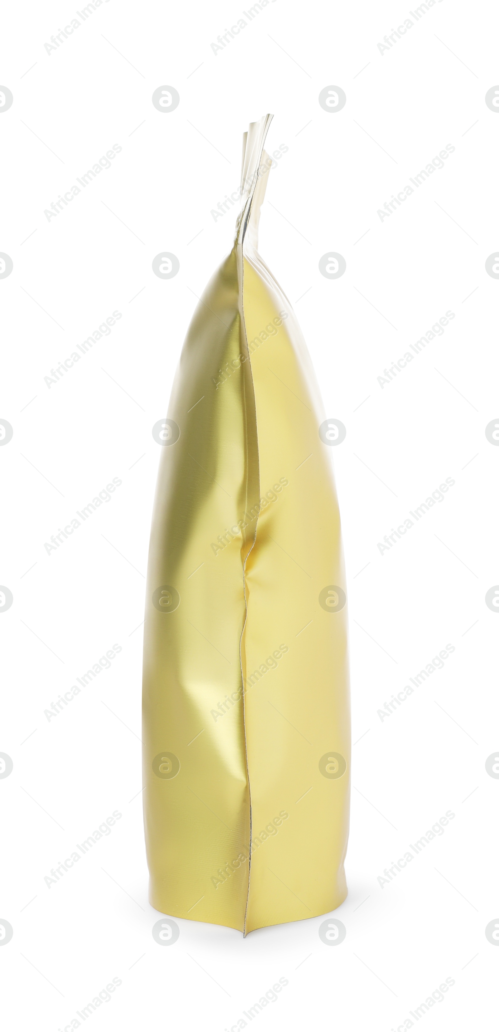 One zipper stand-up pouch isolated on white Photo of One zipper stand-up pouch isolated on white