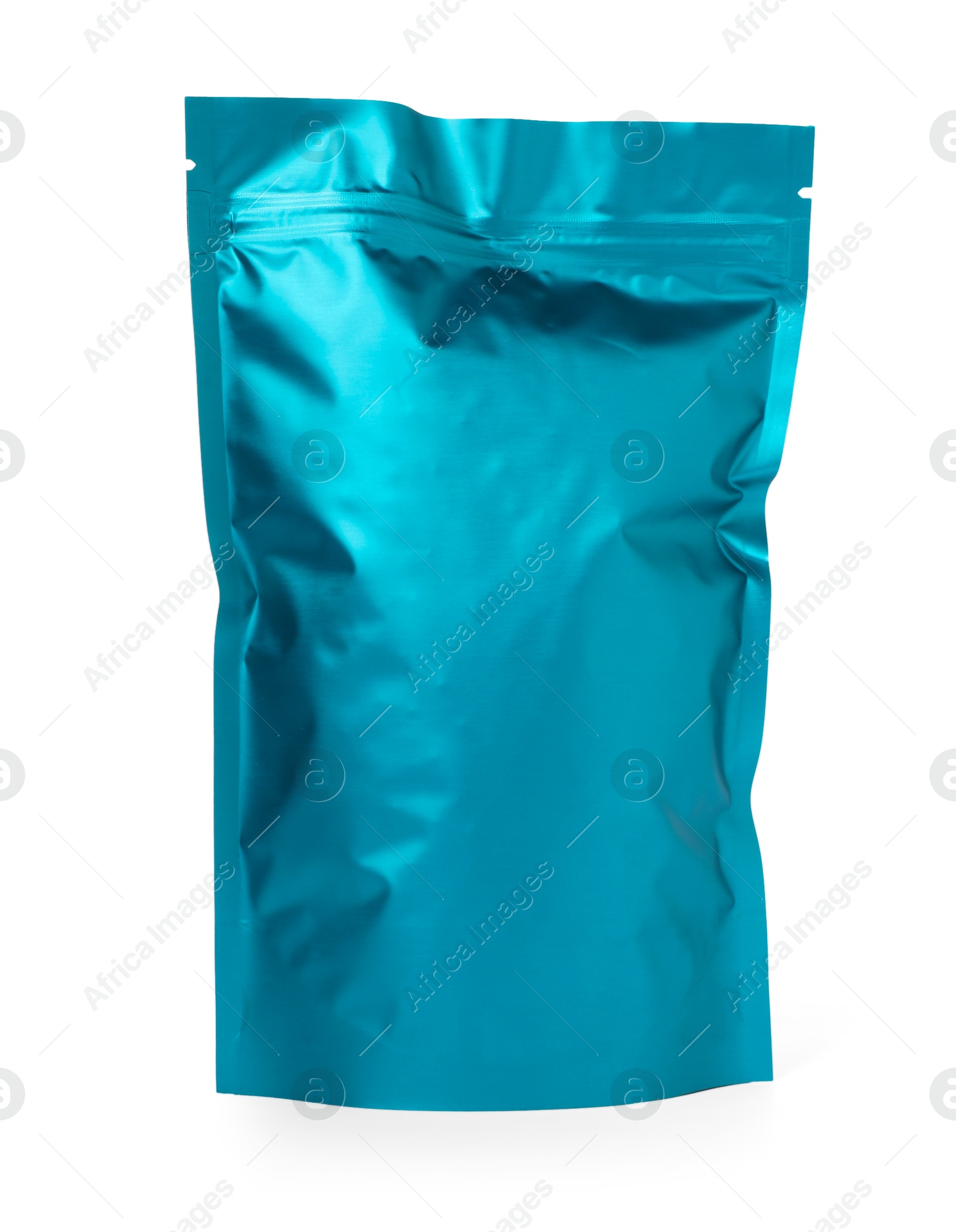 One zipper stand-up pouch isolated on white. Mockup for design Photo of One zipper stand-up pouch isolated on white. Mockup for design