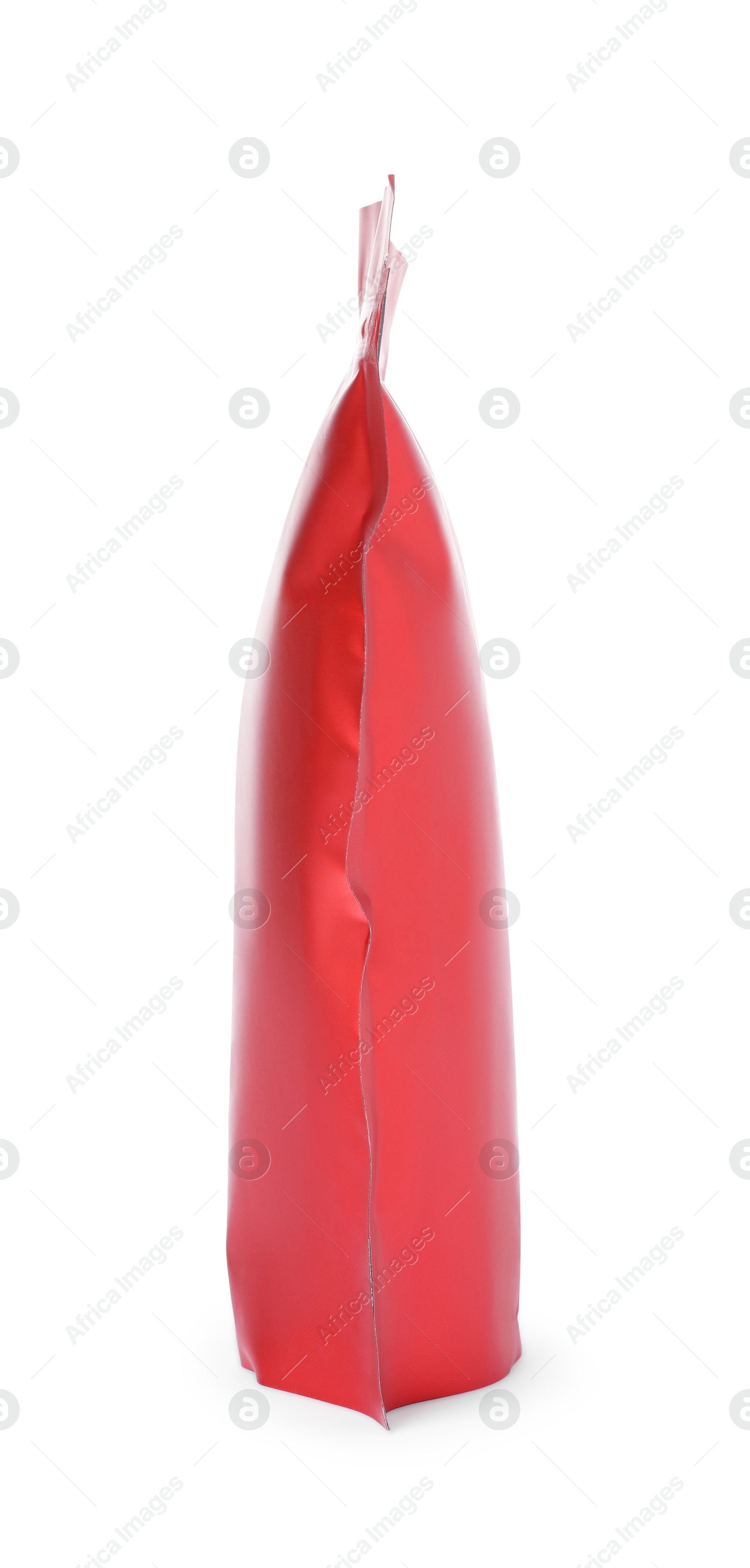 One zipper stand-up pouch isolated on white Photo of One zipper stand-up pouch isolated on white