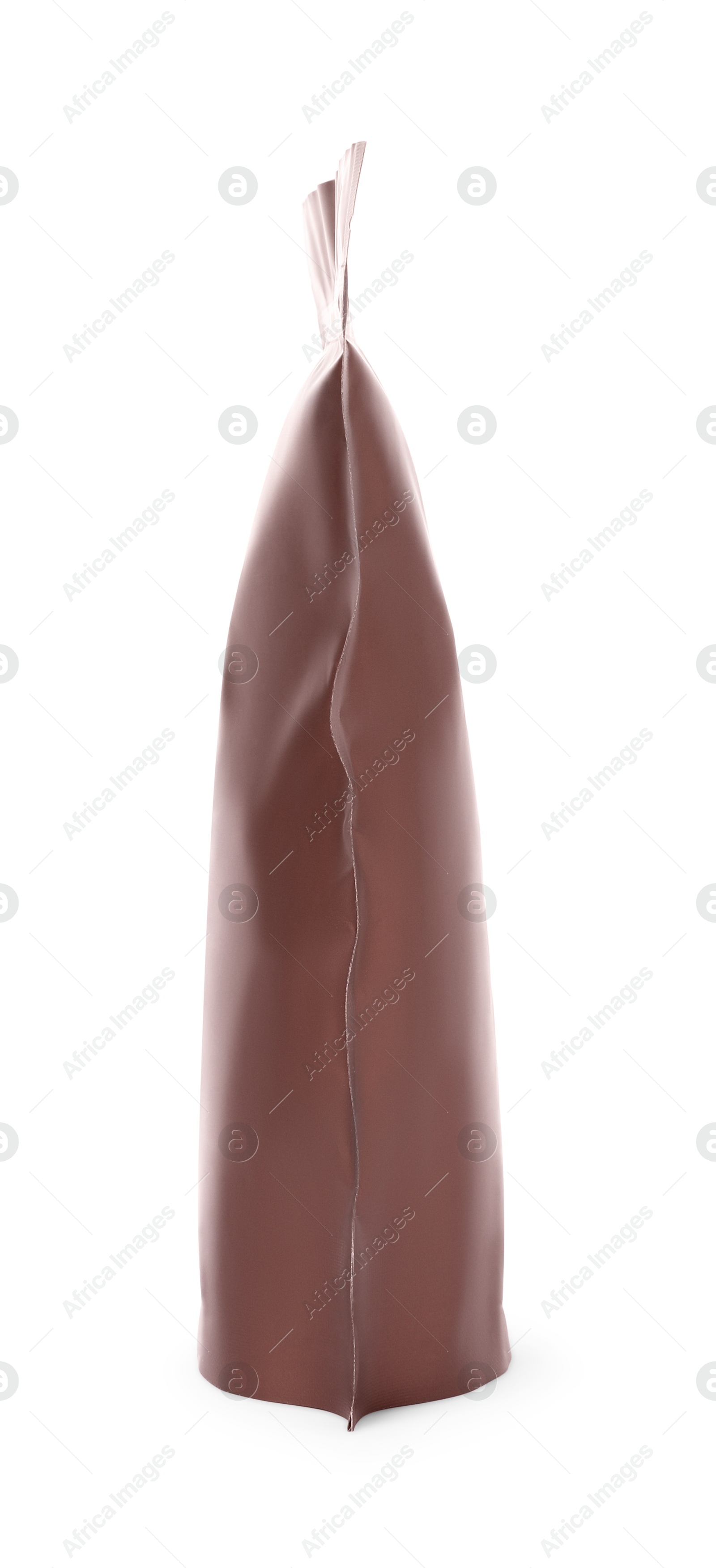 One zipper stand-up pouch isolated on white Photo of One zipper stand-up pouch isolated on white