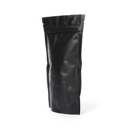 Photo of One zipper stand-up pouch isolated on white