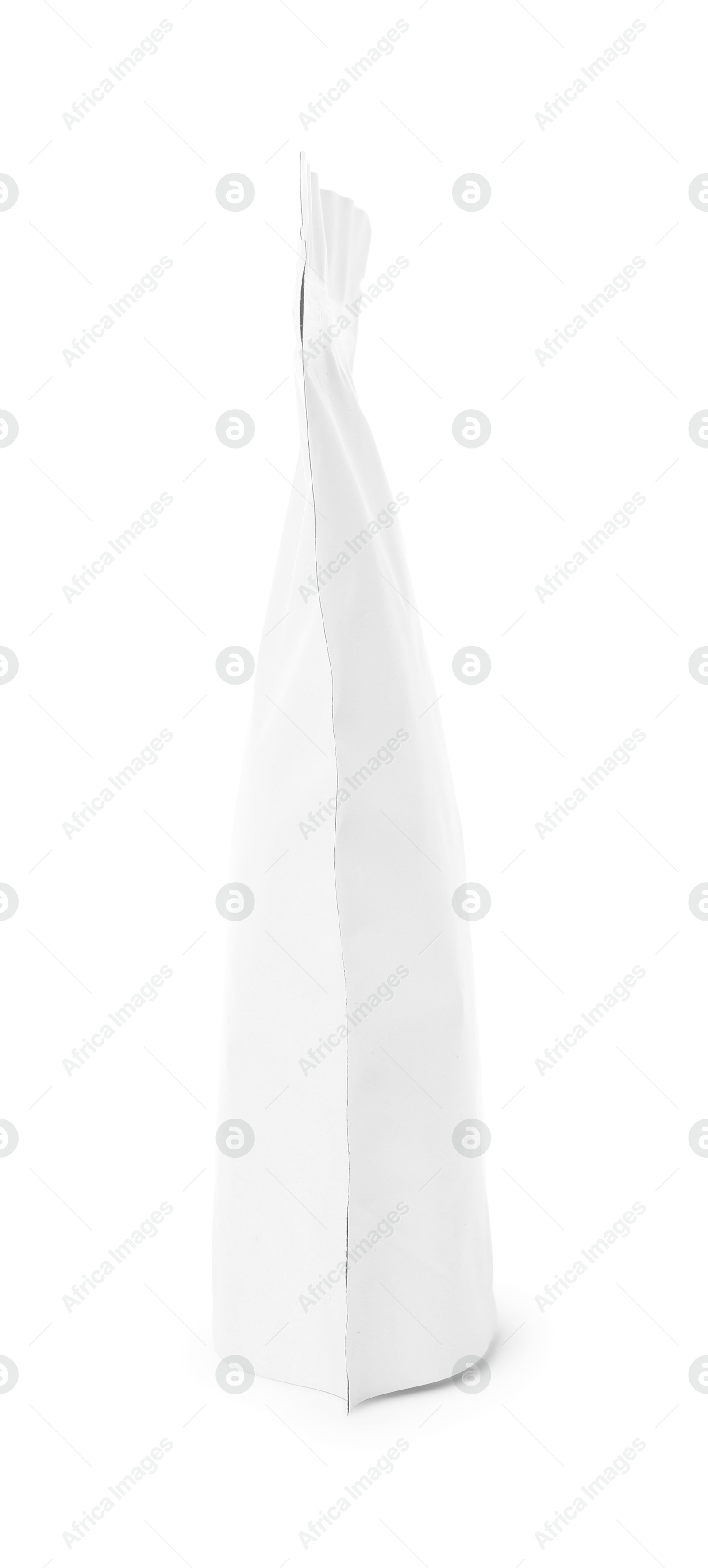 One zipper stand-up pouch isolated on white Photo of One zipper stand-up pouch isolated on white